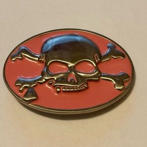 Skull and Crossbones Belt Buckle